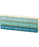&quot;The Sand Never Leaves Your Soul&quot; - Slat Block Sign - $14.87 CAD