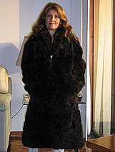Babyalpaca brown Pelt long coat, outerwear - £678.79 GBP