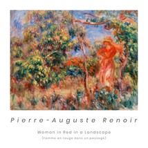 12405.Decoration Poster.Home wall art design Renoir painting.Woman in red.Garden - £13.70 GBP+