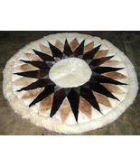 Original alpaca fur carpet directly from Peru, Nautika 100 cm diameter - £187.26 GBP