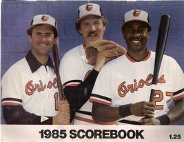 1985 BALTIMORE ORIOLES Scorebook - $14.84