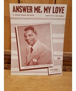 1953 ANSWER ME, MY LOVE Vintage Sheet Music NAT KING COLE by Winkler, Si... - $18.21