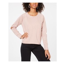 Material Girl Juniors Womens M Adobe Rose Pink LOCALS Cutout Sweatshirt NWT AR17 - £9.17 GBP