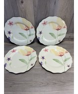 Target Home Melamine Dinner Plates Set of 4 Floral Scalloped 10.25&#39;&#39;D - $13.98