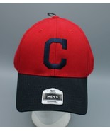 Cleveland Indians Block C Adjustable Hat Red Hat Blue Bill Fan Favorite - £15.56 GBP