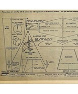 1949 Aviation Blueprint Build Pattern Model Airplane Ephemera Art Print ... - $384.85 MXN