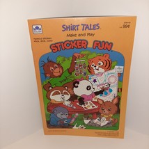 Vintage 1984 Shirt Tales Make and Play Sticker Fun Book NEW Mobile Puppets Toys - £18.38 GBP