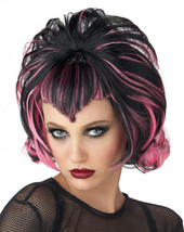 Halloween FX Wig Goth Flip Black Pink - £58.58 GBP