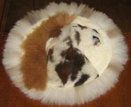 Table runner made of Alpaca fur,40 cm (15.6)diameter  - $75.00