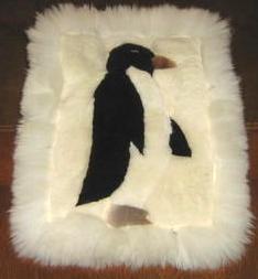 Alpaca fur rug, carpet with 40 x 35 cm, 16 x 14 Inches - $72.00