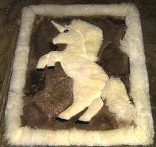Alpaca fur Rug, Carpet 78x60 cm (30.42x23.4) - £61.99 GBP