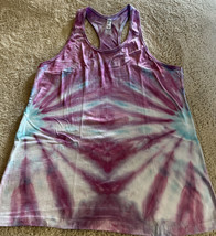 NEW Bella + Canvas Women’s Purple White Blue Ice Tie Dye Tank Top 2XL XXL - $24.50
