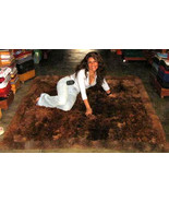 Dark brown Baby alpaca fur rug from Peru, 80 x 60 cm/ 2&#39;62 x 1&#39;97 ft - £145.48 GBP