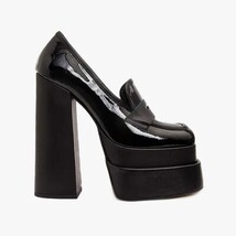 The Latino Black Leather Platform Heel Pump Women Shoe Final Sale! image 5