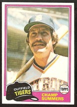 An item in the Sports Mem, Cards & Fan Shop category: Detroit Tigers Champ Summers 1981 Topps Baseball Card # 27 nr mt