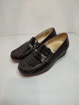 Waldlaufer Loafers Shoes Brown Patent Leather Reptile Print Women&#39;s GB 2... - $28.05