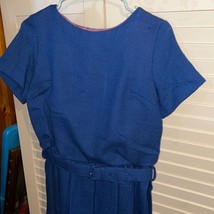 1960s Belted dress with pleated skirt - £35.17 GBP