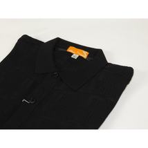 Mens Stacy Adams Italian Style Knit Woven Shirt Short Sleeves 71010 Black image 3