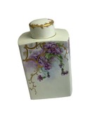Antique D&amp;C Hand Painted Porcelain Floral Perfume Bottle With Topper - F... - $364.70 MXN