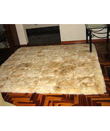 Beige Alpaca fur rug from Peru, carpet of  80 x 60 cm - £102.00 GBP