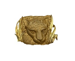 VTG Park Lane Gold Wild Cat Leopard Panther Pendant Brooch - $365.13 MXN