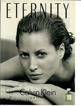 1996 Eternity Calvin Klein Magazine Print Ad Perfume Fragrance Woman On ... - £10.05 GBP