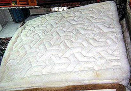 White alpaca fur rug from Peru mit Y designs, 80 x 60 cm - $128.30