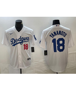 Dodgers #18 Yoshinobu Yamamoto Home Jersey Old Style Uniform White - $45.00