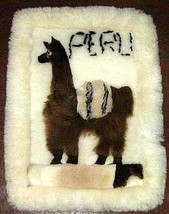 Motive Alpaca fur rug from Peru,59 x 43 Inches,throws - $164.00