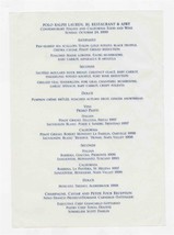 Polo Ralph Lauren RL Restaurant &amp; AIWF Menu 1999 Chicago Illinois  - £30.31 GBP