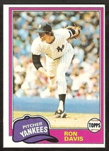 An item in the Sports Mem, Cards & Fan Shop category: 1981 Topps # 16 New York Yankees Ron Davis nr mt Baseball Card