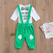 NEW 1st Patrick&#39;s Day Baby Boys Bodysuit Overalls Outfit Set  - £6.91 GBP