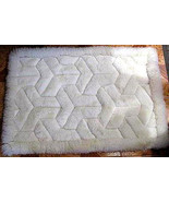 White alpaca fur rug from Peru,carpet of 39.3 x 23.6 Inches - £97.21 GBP