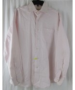 Mens Tommy Bahama Pink White Checkered Long Sleeve Cotton Shirt 15.5 x 3... - £11.07 GBP