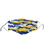 Blue &amp; Yellow Gold Camo Team Mask - Face Accessory - Fan Gear - $5.47 CAD