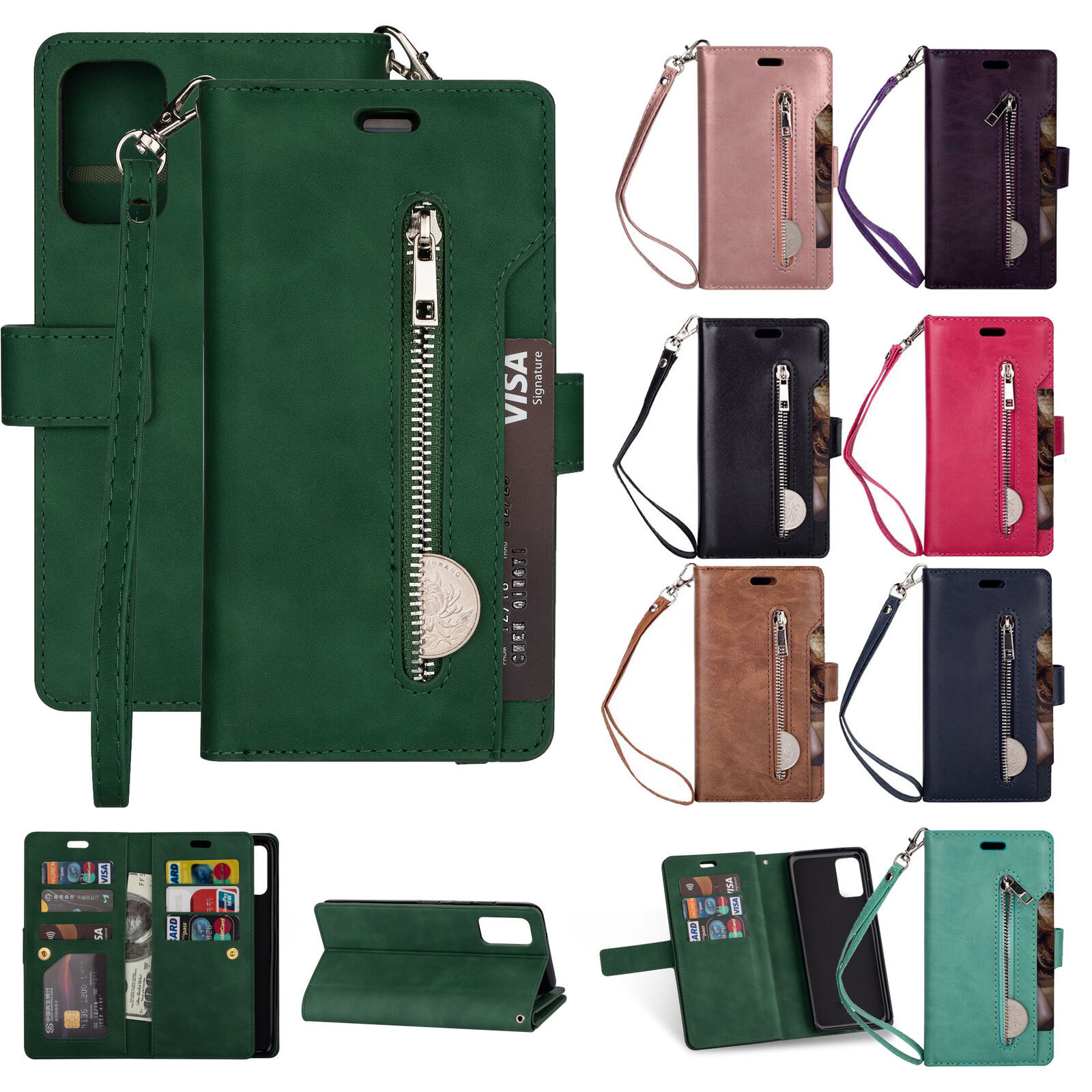 For Samsung Galaxy A90/A20s/A51/A71 Flip Leather Wallet Stand Phone Case Cover