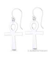 Egyptian Ankh Cross Key-of-Life Charm 925 Sterling Silver Dangling Hook ... - $24.47