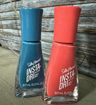 Pair Of Sally Hansen Insta Dri Nail Polish Orange And Blue - $19.79