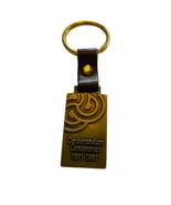 Registered Key Holder Vtg Brass Chain Carborundum Centennial 1991 Niagar... - $31.68 CAD