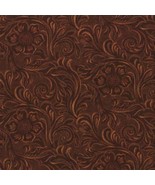 Moda TOOLED LEATHER Brown 11216 15 Fabric By The Yard By Sara Khammash - £9.14 GBP