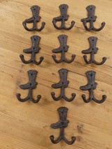 10 Coat Hooks Cowboy Boot Coat Hooks Hat Hall Tree Wall Mounted Barn Western - $29.99