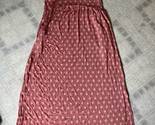 Maurices 24/7 Sundress Large Dusty Pink Floral Rayon Knit Sleeveless Sid... - $22.22