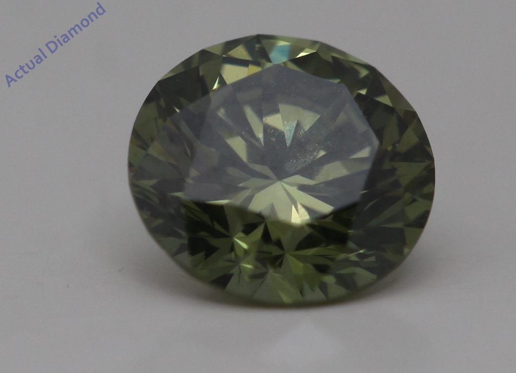 Round Cut Loose Diamond (0.92 Ct,Green(Irradiated) Color,VS1 Clarity) Item image 3