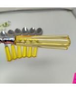 7X Tsp Yellow Vtg Martha Stewart MSE Stainless Acrylic Flatware Lot TeaSpoons - $24.98