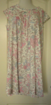 Miss Elaine  Essentials Floral Print nightgown Cap Sleeves Size Large - £19.79 GBP