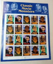 Classic Universal Monsters US Postal Stamps Sheet of 25 32 cent stamps USPS - $9.85