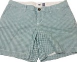 Old Navy Chino Shorts Womens  Size 2 Green White Check Gingham - $6.16