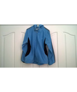 Wilson Light Blue w/ Black Trim Zip-Up Fleece Hooded Jacket - Size M - $320.24 MXN