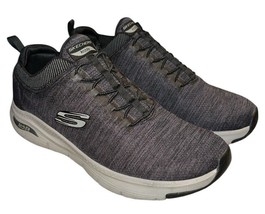 Skechers Mens Arch Fit Waveport 232301 Black Running Shoes Sneakers Size 12 - £27.03 GBP