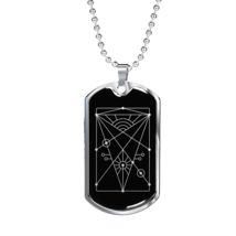 Sacred Geometry With Lines Inside a Rectangle Necklace Stainless Steel or 18k G - £37.79 GBP+